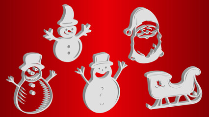 3D Vector Applications of New Year's Symbols