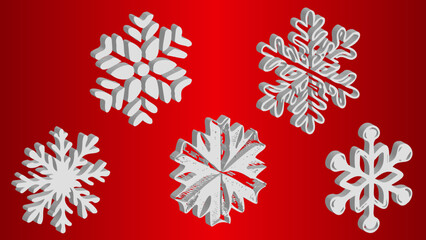 3D Vector Applications of New Year's Symbols