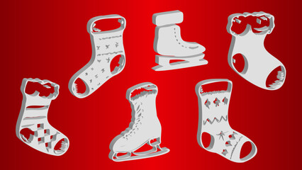 3D Vector Applications of New Year's Symbols