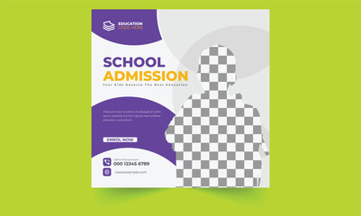 Digital business marketing banner for social media post template, Instagram post design.