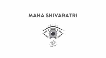 Lord Shiva silhouette on white background