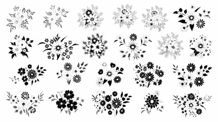 Elegant floral bouquet design elements for sophisticated invitations and stationery, perfect for weddings, anniversaries, and heartfelt celebrations