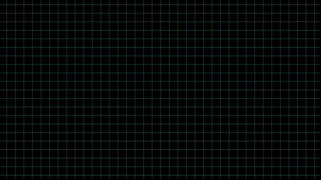 Animated abstract grid pattern with intersecting lines forming squares on dark background 4k