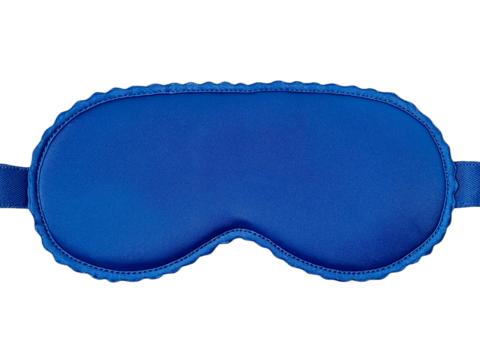 Blue Eye Mask with Scalloped Edge isolated on a transparent background