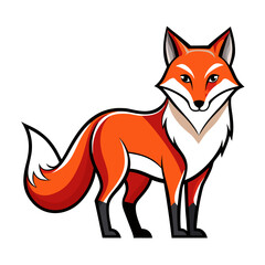 Obraz premium red fox cartoon