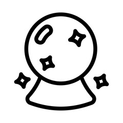 Magic Ball Icon Isolated on Transparent Background. Magical and Mystical Vector Illustration for Fantasy, Spiritual, and Halloween Design