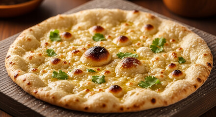 Delicious garlic naan bread recipe indian cuisine flatbread appetizer side dish