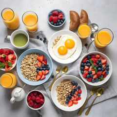 Healthy breakfast on the table