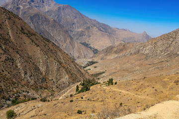 Mountain landscape in Fann Mountains Pamir Alay Tajikistan