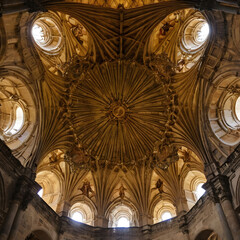 Inside view of the dome and the arches of the New Cathedral Casablanca in Spain