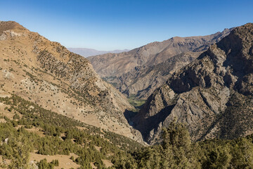 Mountain landscape in Fann Mountains Pamir Alay Tajikistan