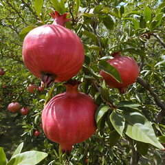 Pomegranates are among the pomegranates