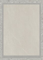 A beige rectangular surface with subtle texture and a gray border, set against a speckled background.