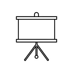 Outline of a presentation screen on transparent background