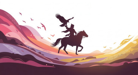 Horseman at Sunset &mdash; Nomad Spirit, Generative AI