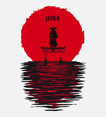 Japanese style popular typography t-shirt design for clothes sale poster banner wallpaper vector