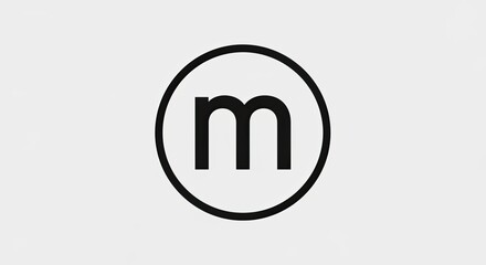 Monogram initial letter m in a circle logo design inspiration