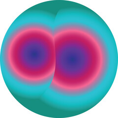 Gradient Sphere with Two Central Orbs