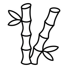 Bamboo Vector Icon – Asian Plant, Nature Symbol, Eco Design Elements