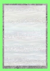 Abstract textured surface with horizontal layers and a green border