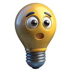 Light bulb idea concept character mascot 3D