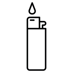 Lighter Icon – Fire Starter Vector Illustration