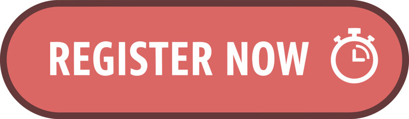 Time is running out register now red button stopwatch icon
