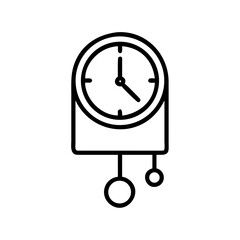 Pendulum clock with a round face