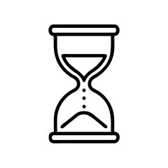 Hourglass icon, representing time and its passage