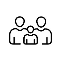 Family icon representing love, support, and unity