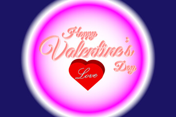 Happy Valentine's Day Greeting with Heart