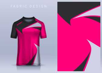 Fabric textile design for Sport t-shirt, Soccer jersey mockup for football club. uniform front view.	