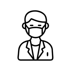 Fototapeta premium Doctor wearing a face mask for protection