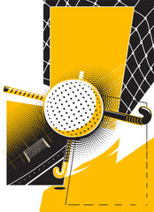 Field hockey abstract background design. The sports concept 