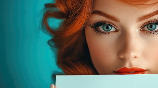 A close-up shot of a woman holding a piece of paper, possibly containing important information or a message
