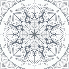 Intricate floral mandala with transparent background