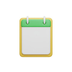 Stylized calendar icon with vibrant green and yellow hues creating a whimsical feel