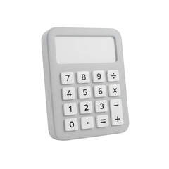 Minimalist calculator render displaying mathematical operations with clean and simple interface on