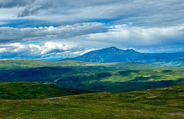 Trillevallen valley Jamtland Sweden aerial view, forest, summer 2