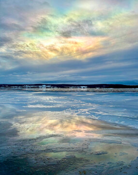 Polar stratospheric cloud Storjon Ostersund Sweden Jamtland Norrland
