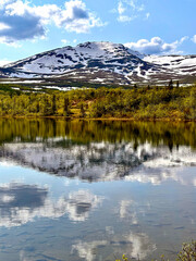 Byxtjarn Lilladammen hiking path on Areskutan mountain Are Sweden 7
