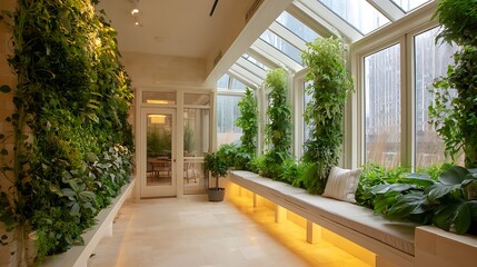 modern sunroom with beautiful architectural structure and amazing interior designs