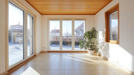 modern sunroom with beautiful architectural structure and amazing interior designs