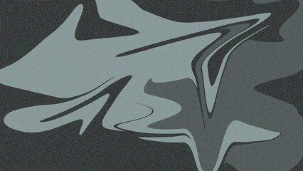 Illustration of abstract gray and black fluid art background with grainy texture effect