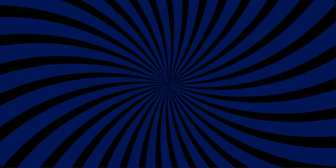An abstract blue sunburst background with radial light rays and a bright central starburst pattern is a retro vector illustration