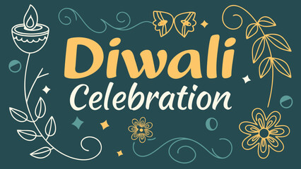 Celebrate Diwali with this festive and modern design, perfect for greetings, invitations, or social media posts bringing joy and light to the holiday season