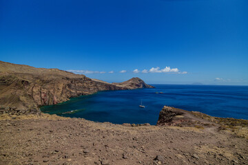 Cliffs of São Lourenço Peninsula overlooking the Atlantic Ocean, Madeira