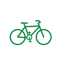 Simple green bicycle icon outline eco friendly transportation symbol bicycle outline art isolated bicycle icon isolated on white background