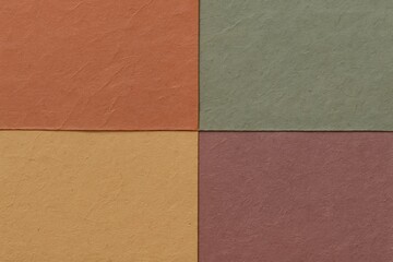 Fototapeta premium Earth Tone Paper Blocks. An abstract, geometric background of textured paper blocks in warm earth tones, creating a minimal and modern composition.