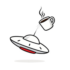 UFO and coffee cup